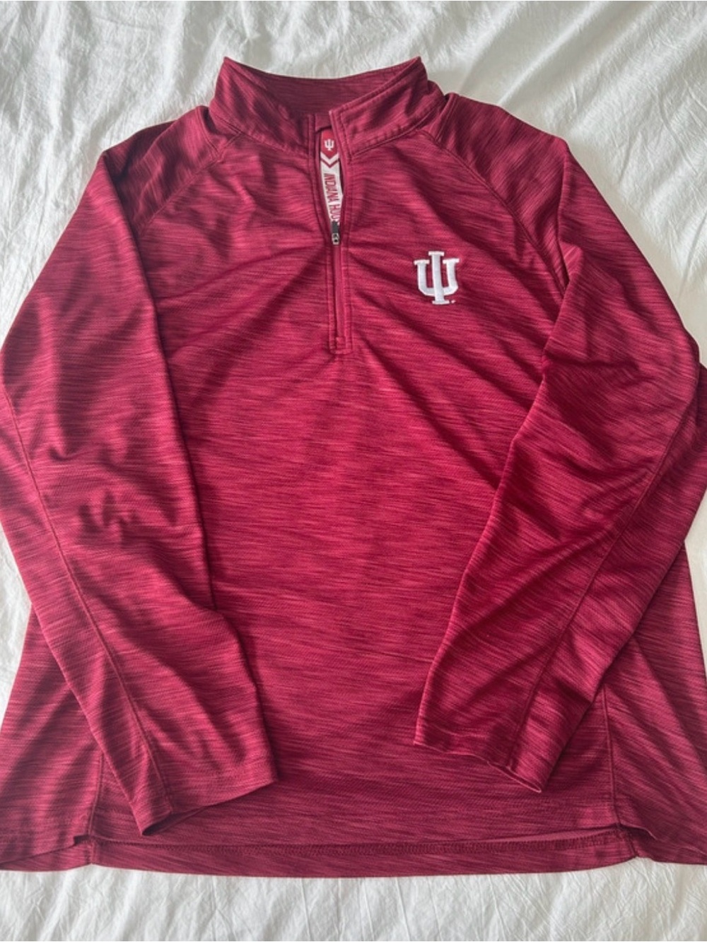 IU Collegiate Maroon Quarter-Zip Performance Sweater